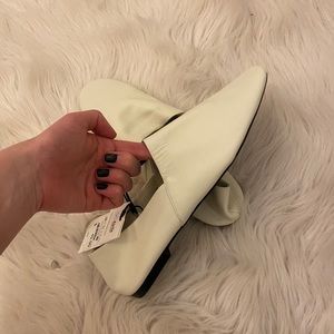 NWT Zara white loafers